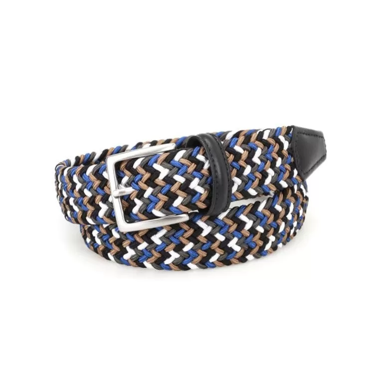 3.5cm Woven Elastic Belt (Black   Blue   White   Brown)