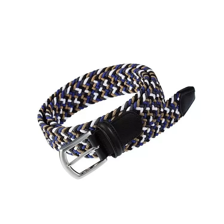 3.5cm Woven Elastic Belt (Black   Blue   White   Brown)