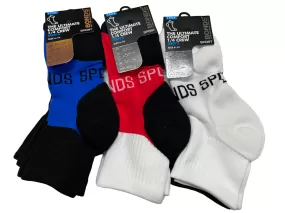 6 x Bonds Mens Ultimate Comfort Quarter Crew Sport Socks Assorted