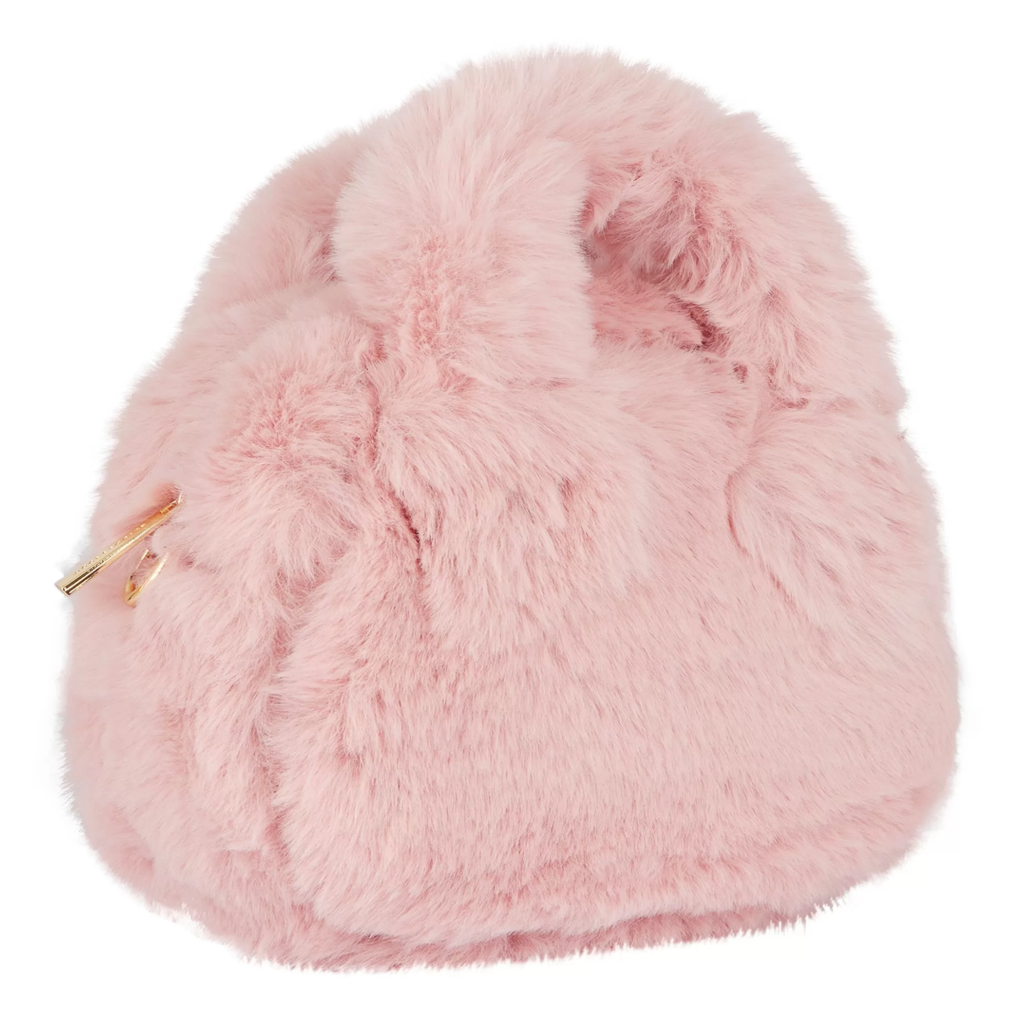 Accessorize London Women's  Pink Faux Fur Handheld Crossbody