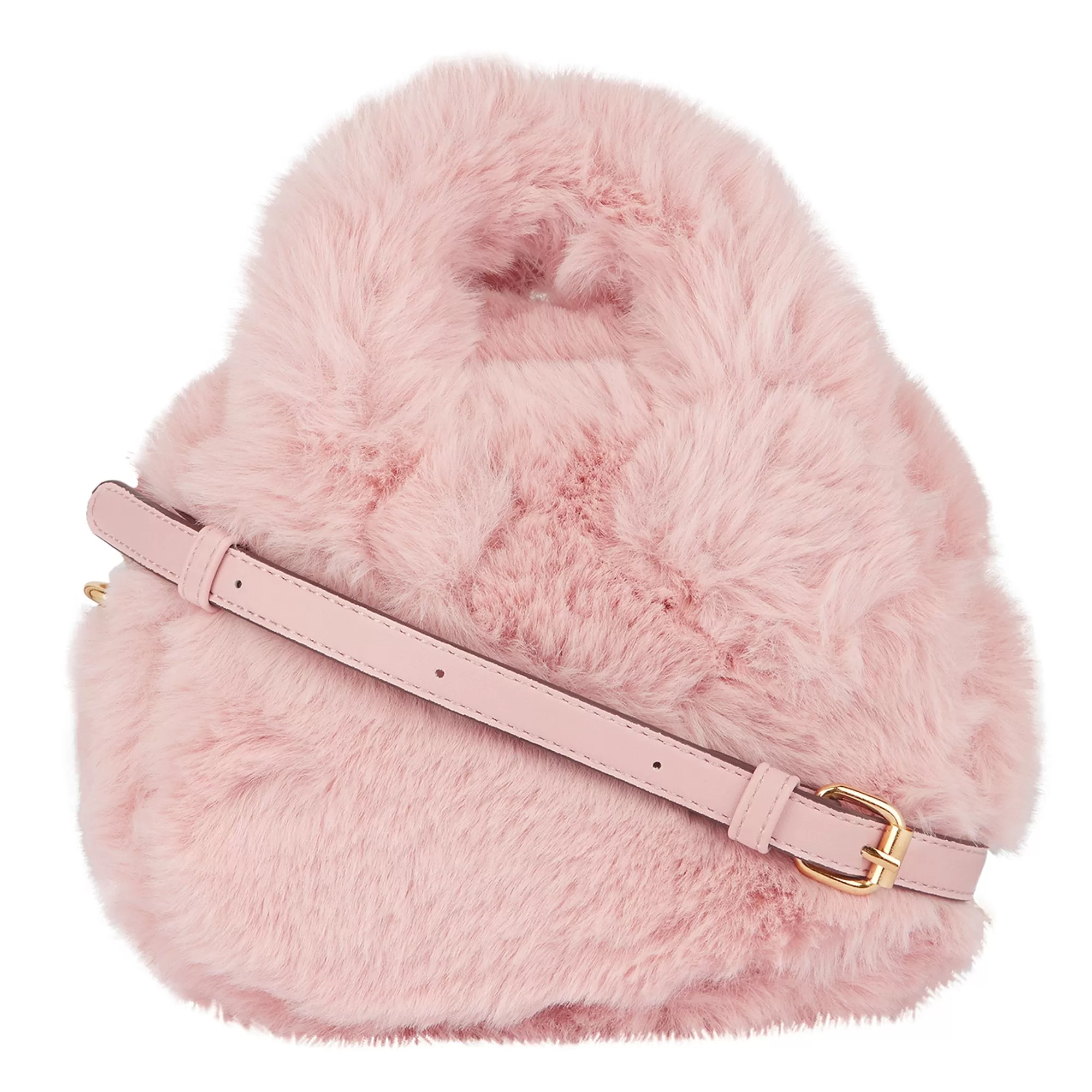 Accessorize London Women's  Pink Faux Fur Handheld Crossbody