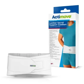 Actimove® Lumbar Sacral Support Comfort with Additional Support Belt White 10" - CLEARANCE