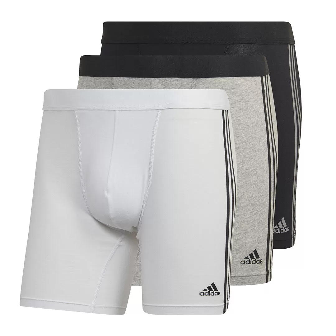 adidas - Men's 3 Pack Active Flex Cotton 3-Stripes Boxer Shorts (GB0816)