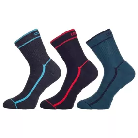 Adidas Men's Terry Ankle Socks (Black/Anthra Melange/Wild Teal)