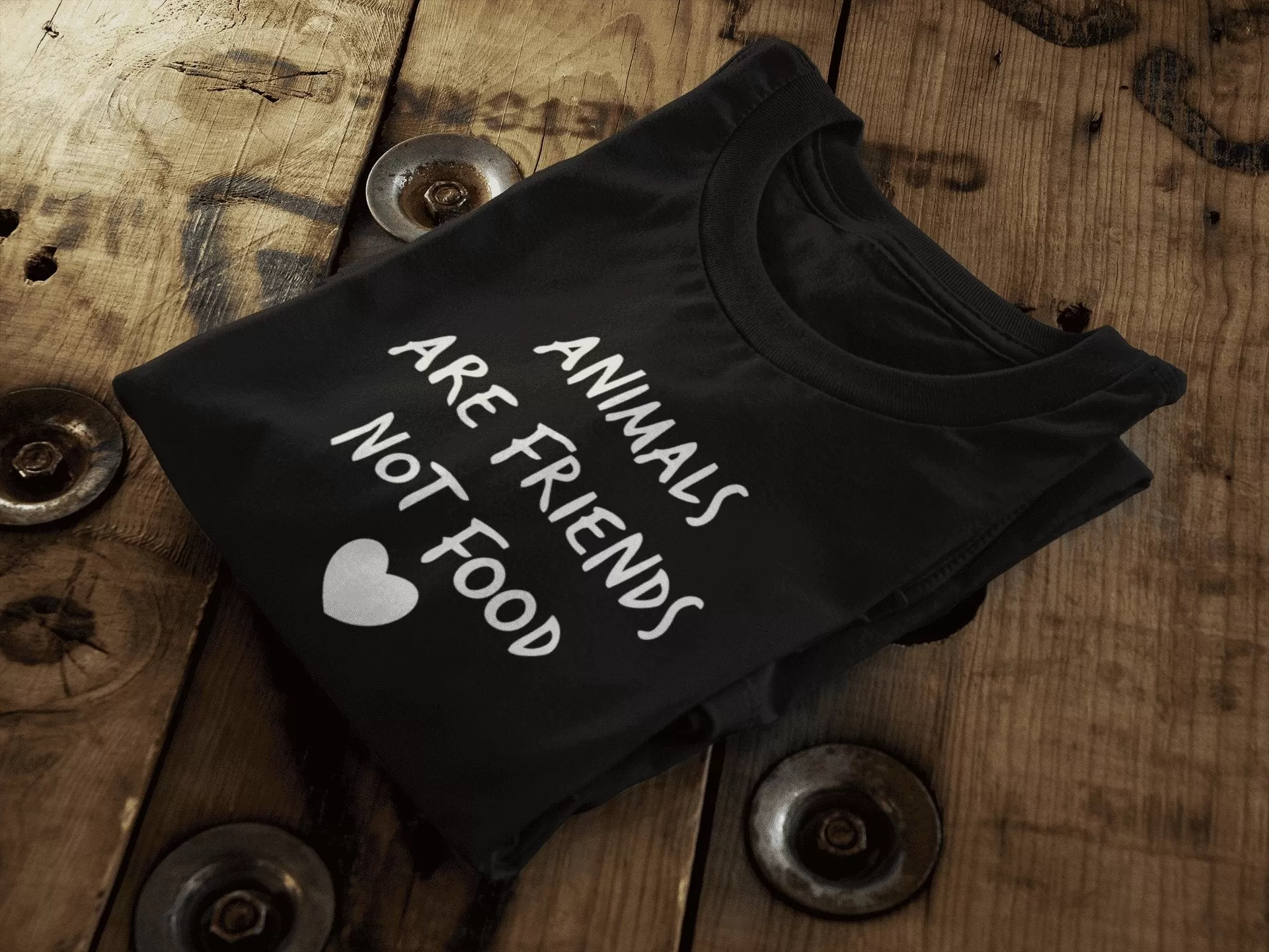 Animals Are Friends Not Food || Organic Cotton Unisex T-Shirt