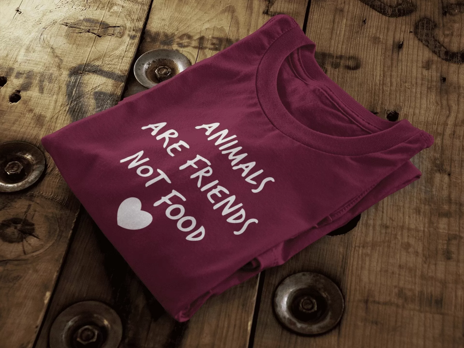 Animals Are Friends Not Food || Organic Cotton Unisex T-Shirt