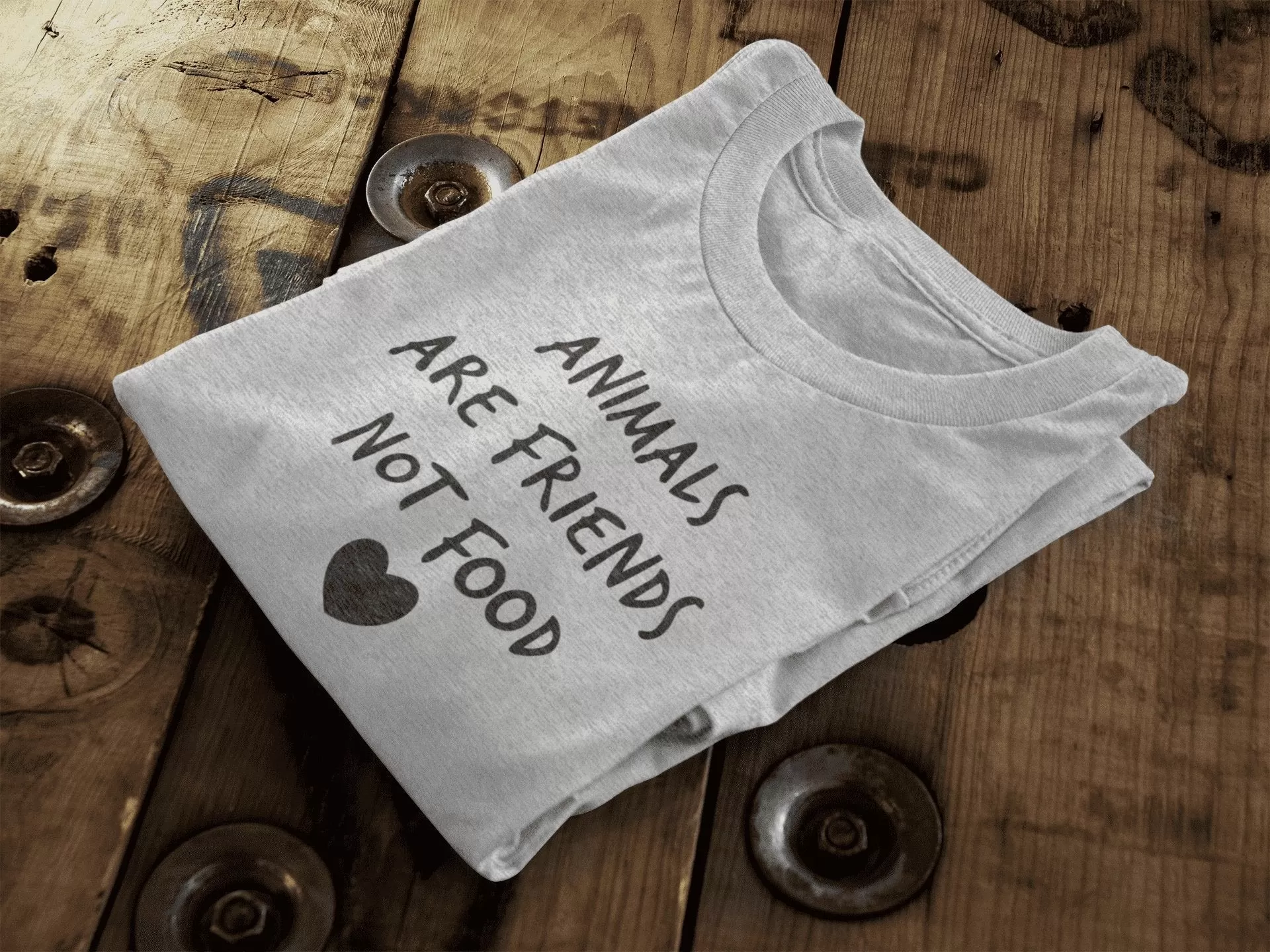 Animals Are Friends Not Food || Organic Cotton Unisex T-Shirt