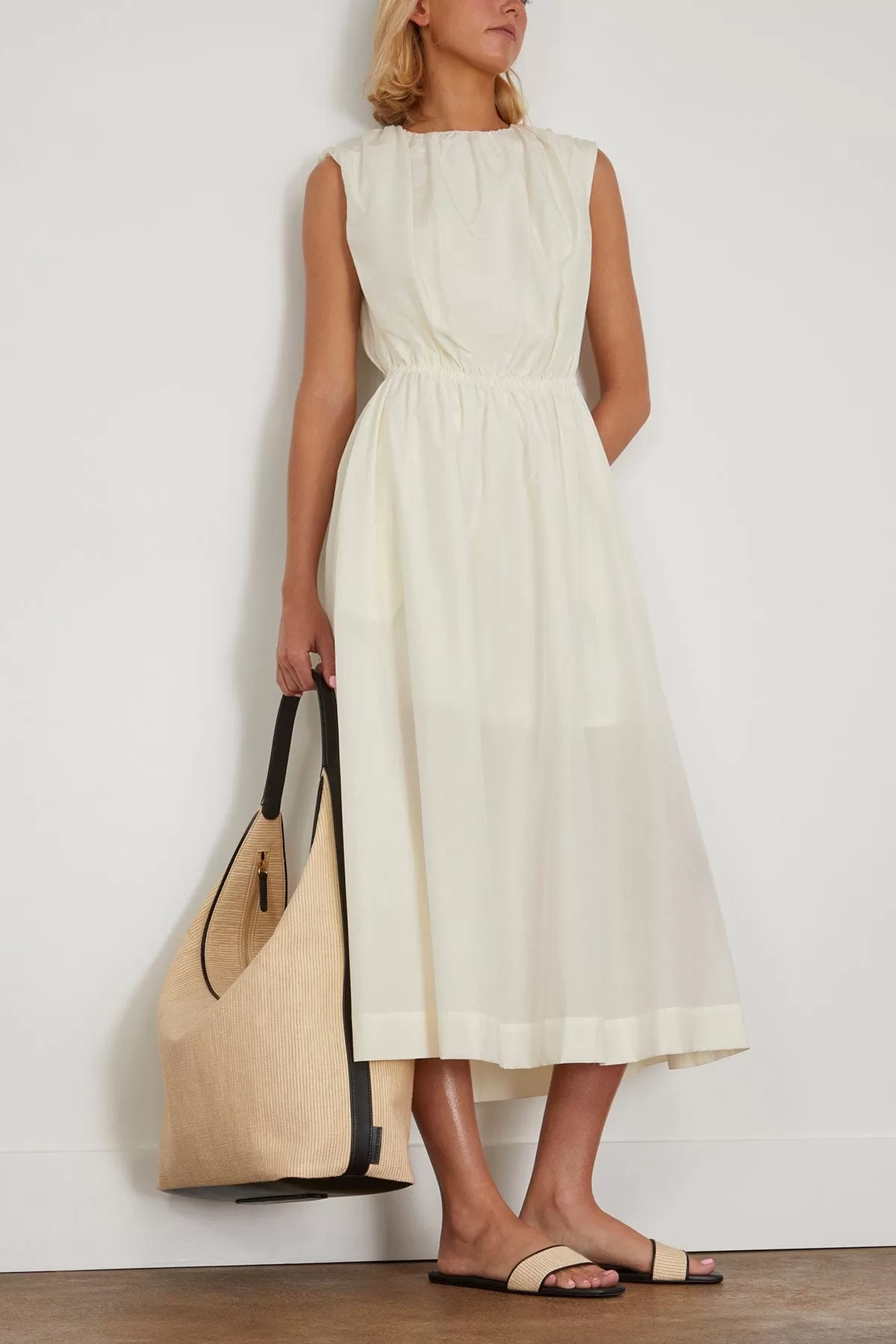 Aphrodite Long Sleeveless Dress in Ivory