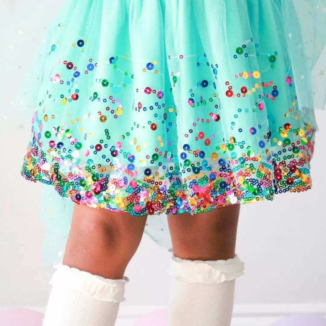 Aqua Confetti Tutu Skirt