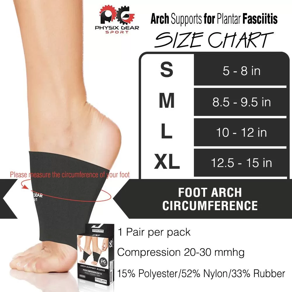 Arch Support Compression Sleeves - Foot Pain Relief and Comfort