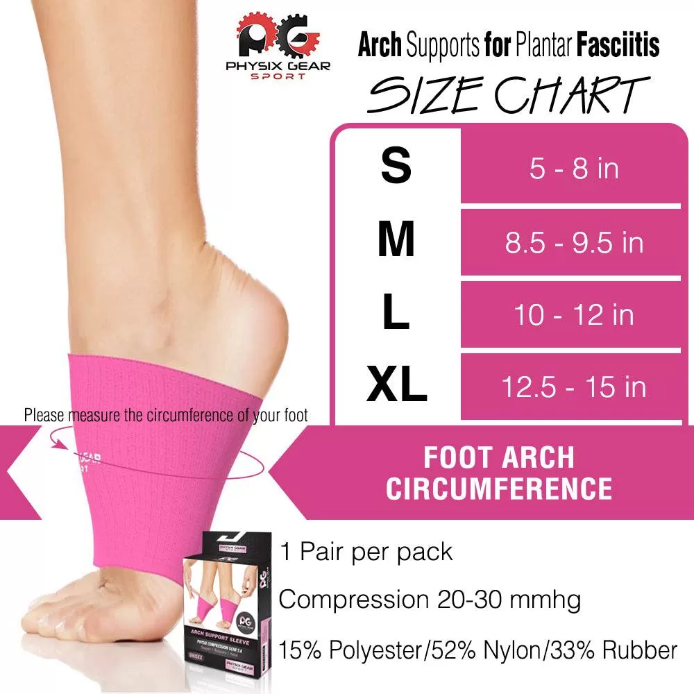 Arch Support Compression Sleeves - Foot Pain Relief and Comfort