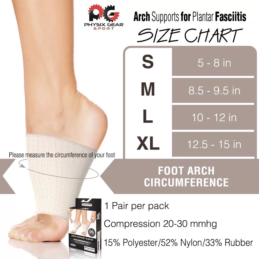 Arch Support Compression Sleeves - Foot Pain Relief and Comfort