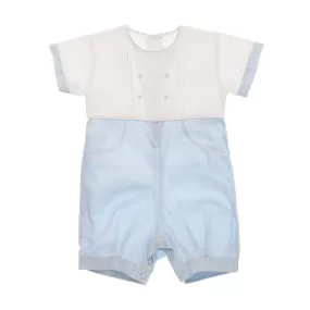 Asher White Cotton Bubble Romper