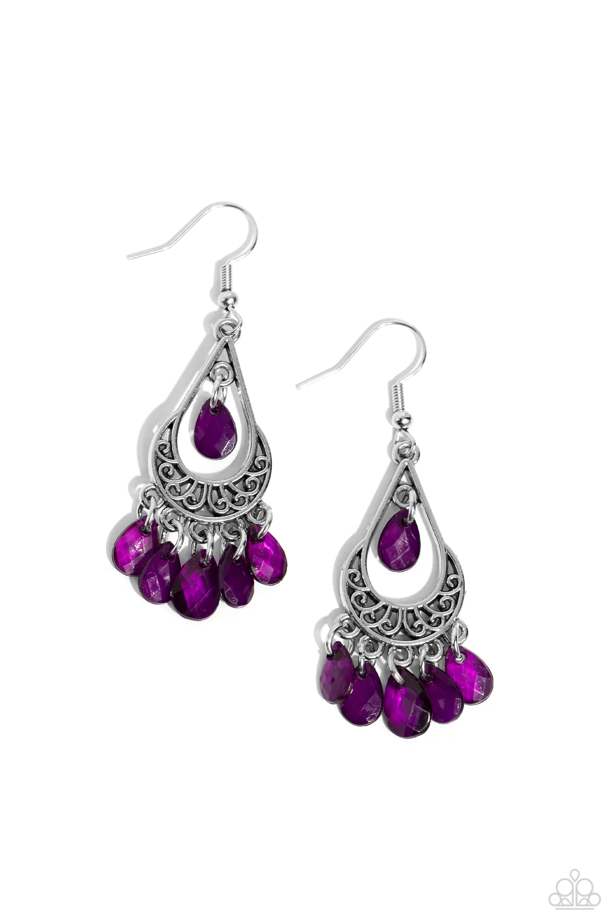 Beachside Ballroom Purple Earrings