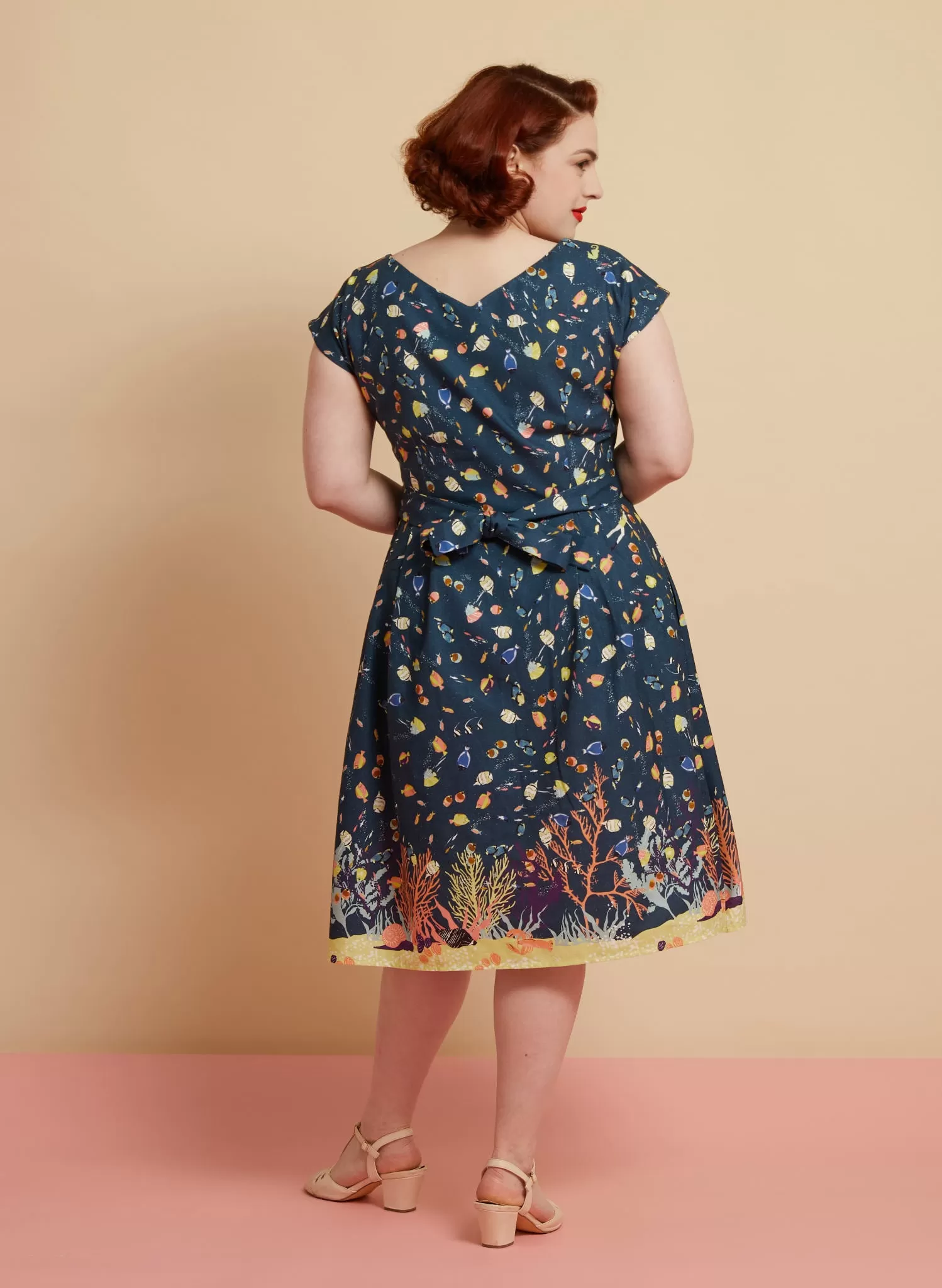 Beatrice Dress - Teal Under The Sea