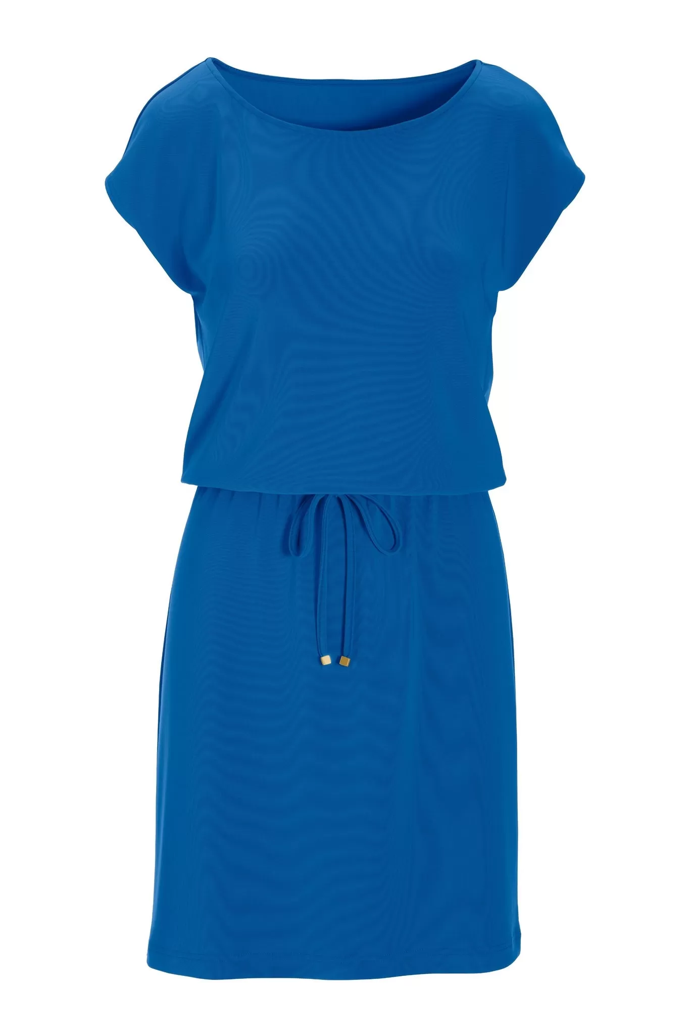 Beyond Travel Drawstring-Waist Short Dress Classic Blue