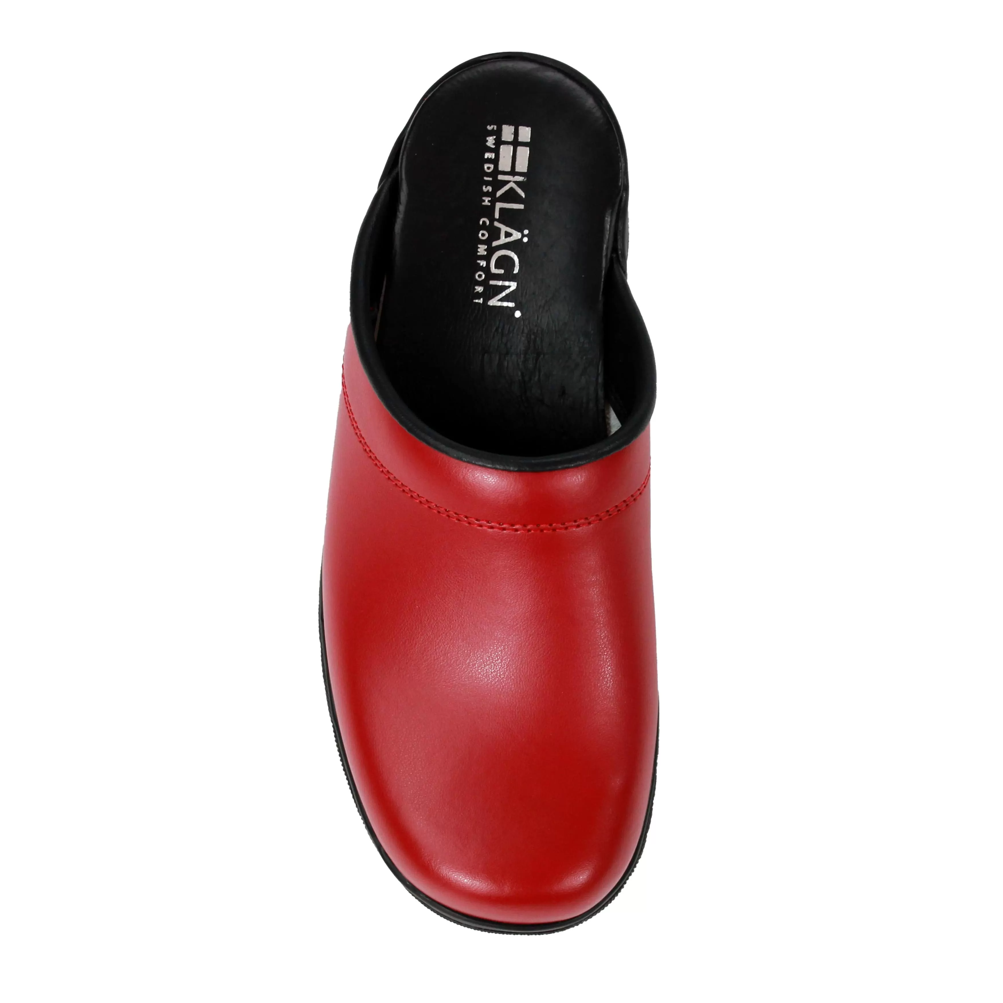 BJORK Flex Pro Open Back Red Leather Clogs- CLOSEOUT