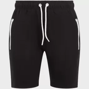 Black 2 Pocket Zip Shorts