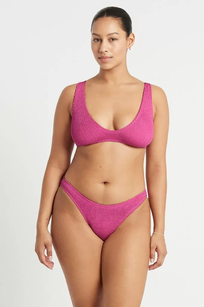 Bond-eye Scout Crop Top - Fuchsia Shimmer