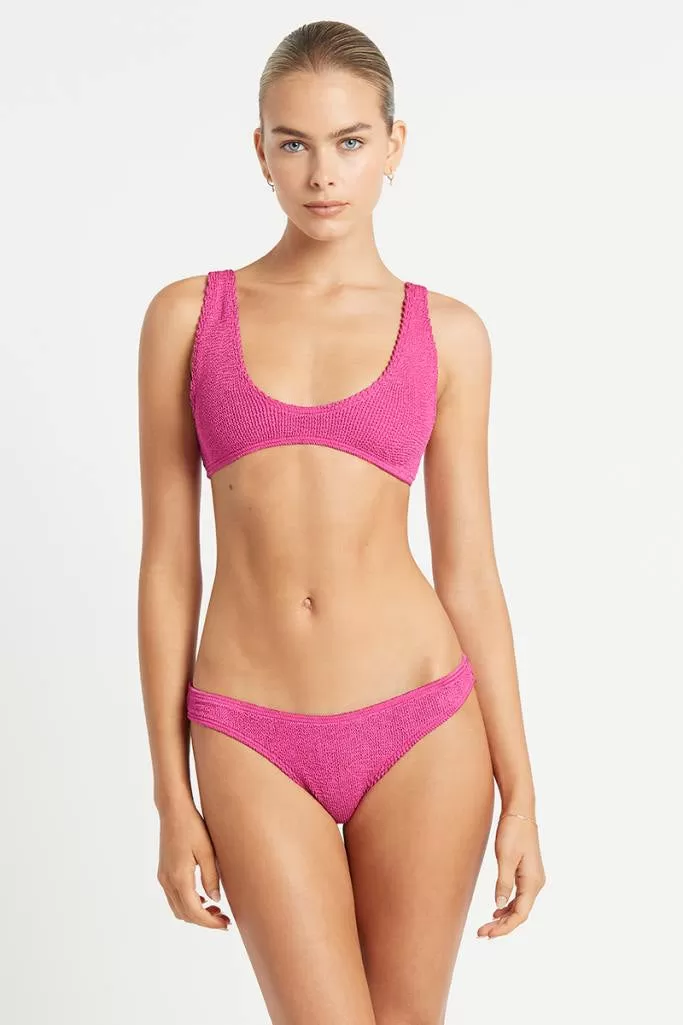 Bond-eye Scout Crop Top - Fuchsia Shimmer