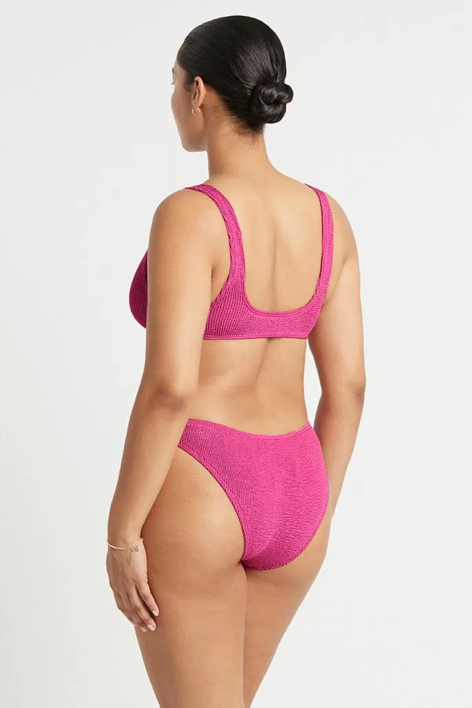 Bond-eye Scout Crop Top - Fuchsia Shimmer