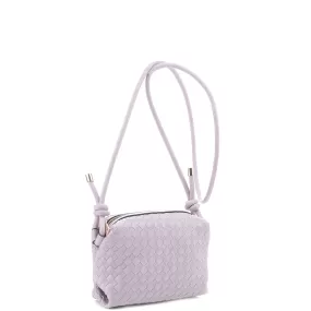 Braid Texture Zipper Crossbody Bag