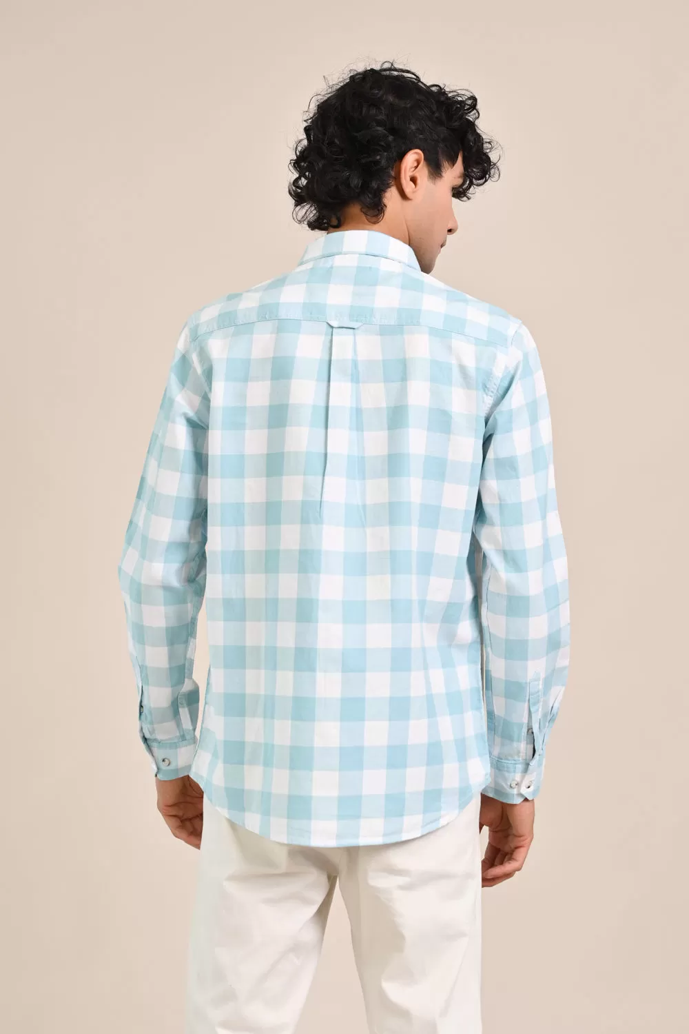 BUTTON DOWN DOBBY CHECK SHIRT