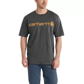 Carhartt Men's Signature Logo Short Sleeve T-Shirt_Carbon Heather