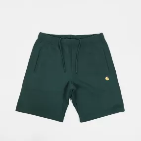 Carhartt WIP - Chase Sweat Shorts - Juniper / Gold