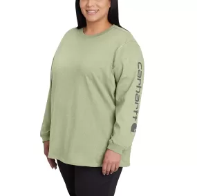 Carhartt Women's Heavyweight Long Sleeve Logo T-Shirt_Sagebrush