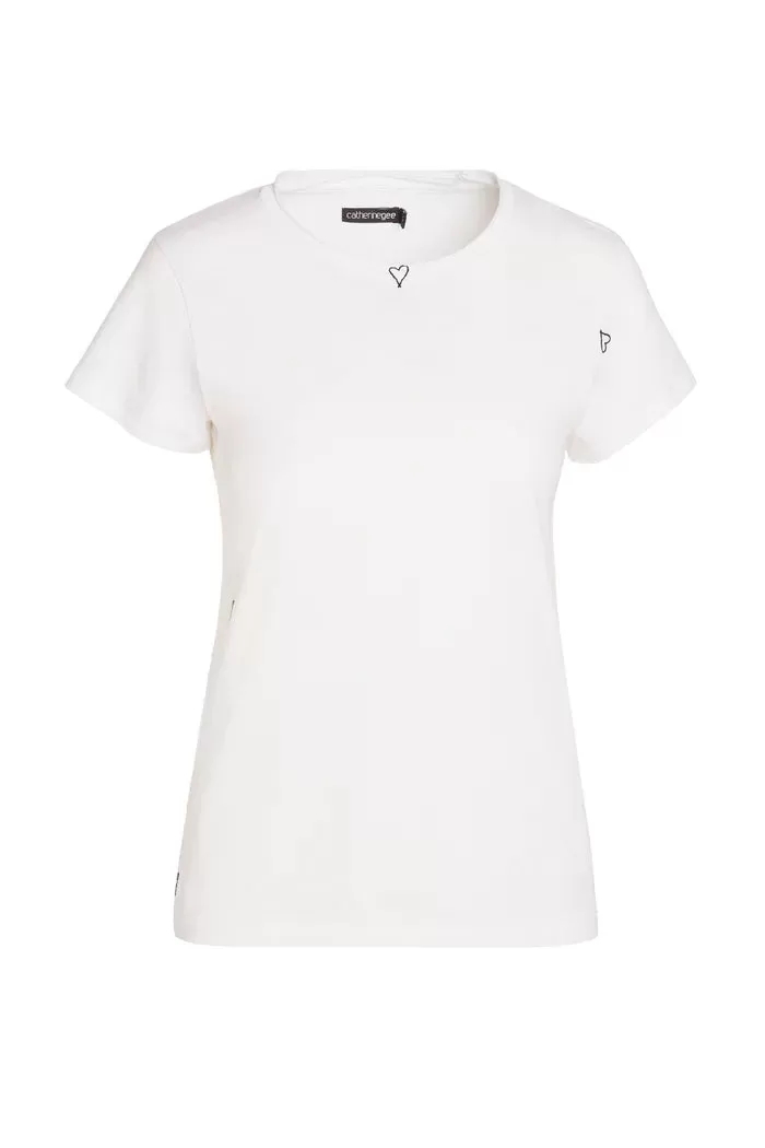 Catherine Gee Embroidered Tee Heart