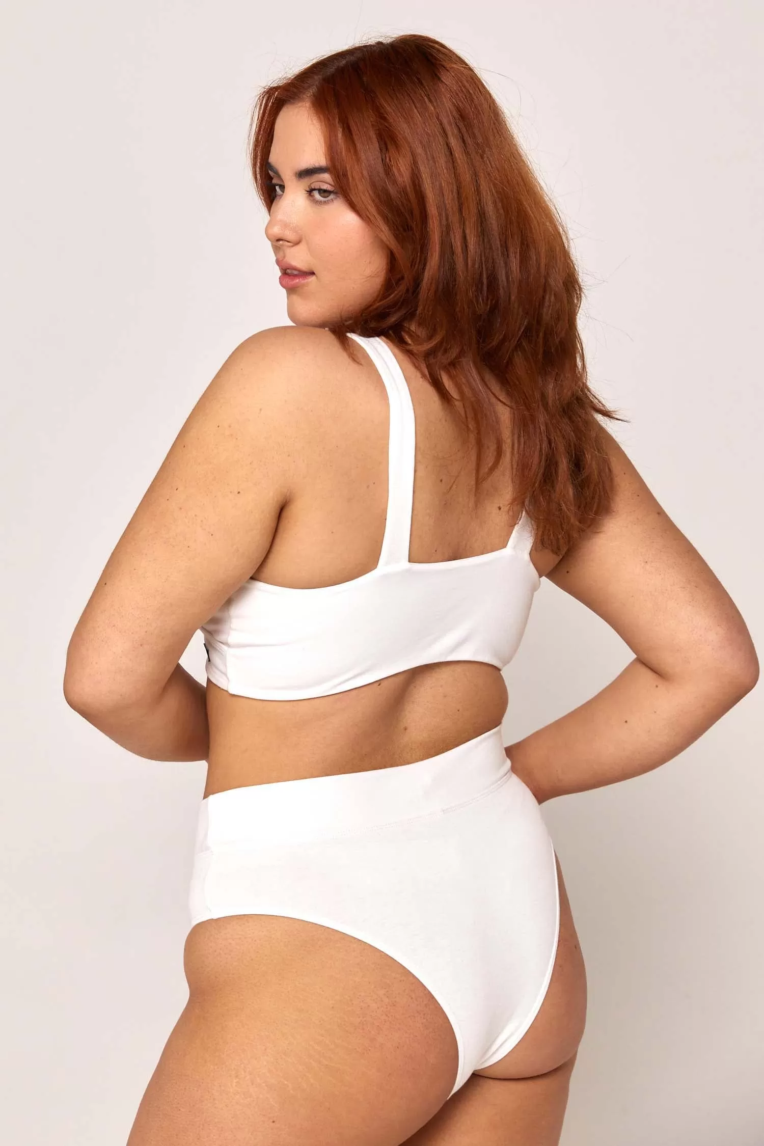 CHLOE ORGANIC COTTON HIGH CUT BRIEF - IVORY