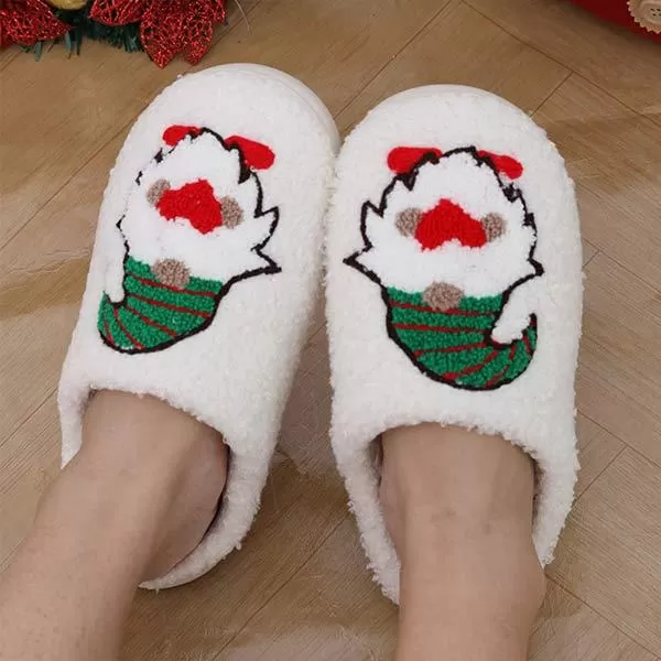 Christmas Tree Cotton Slippers - Festive Holiday Comfort 26879425C