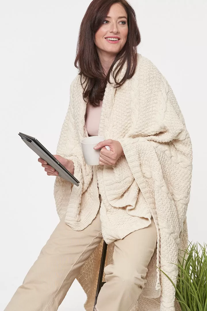 Classic Cotton Cable Throw Blanket