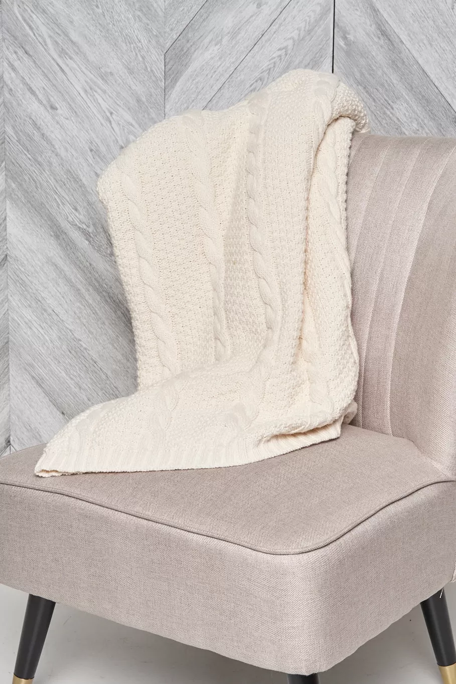 Classic Cotton Cable Throw Blanket