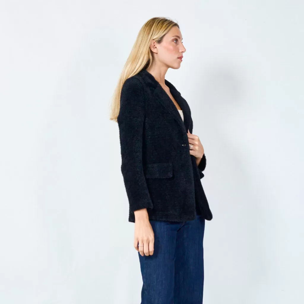 Classic tailored blazer with notched lapel wholesale