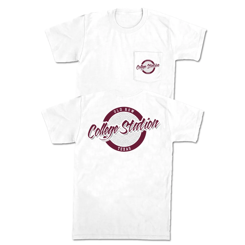 College Station, Texas Circle Logo Pocket Tee