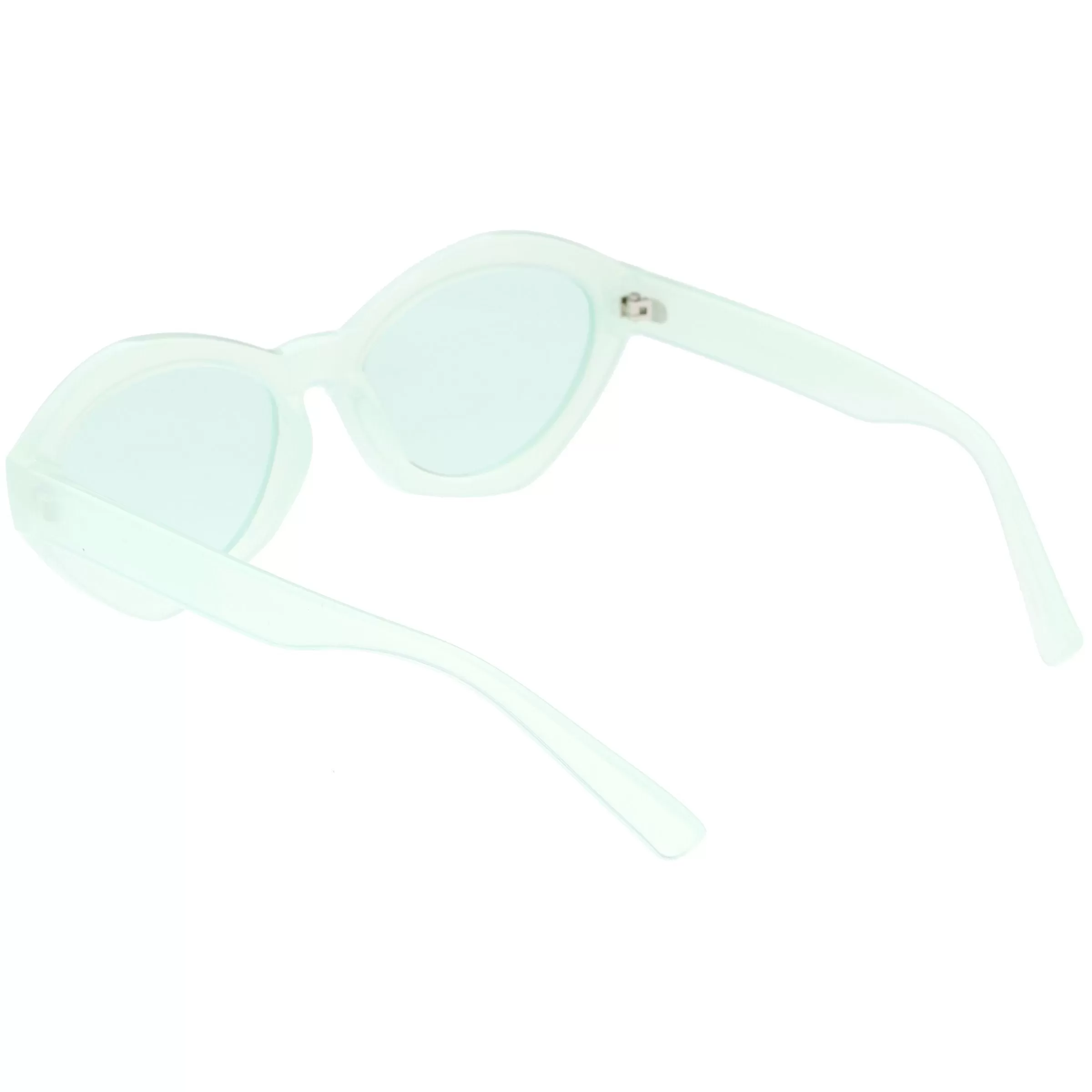 Colorful Translucent Color Tone Oval Sunglasses