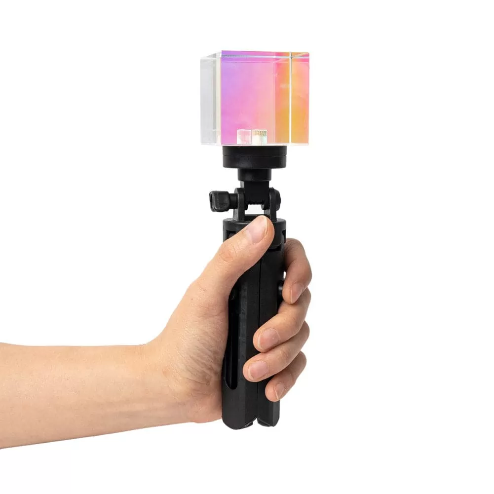 Colour Transparent Cubic Optical Prism Prop for Creative Photography - Cube (Demo)