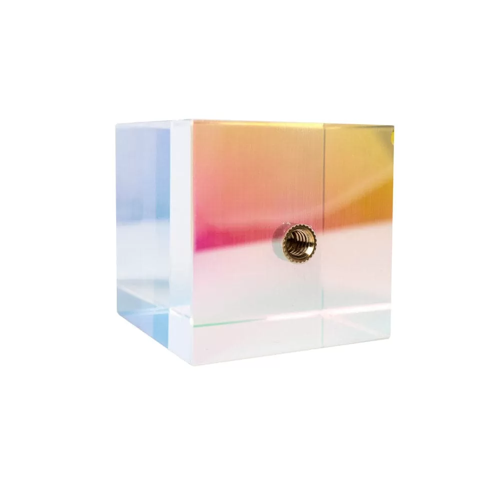 Colour Transparent Cubic Optical Prism Prop for Creative Photography - Cube (Demo)