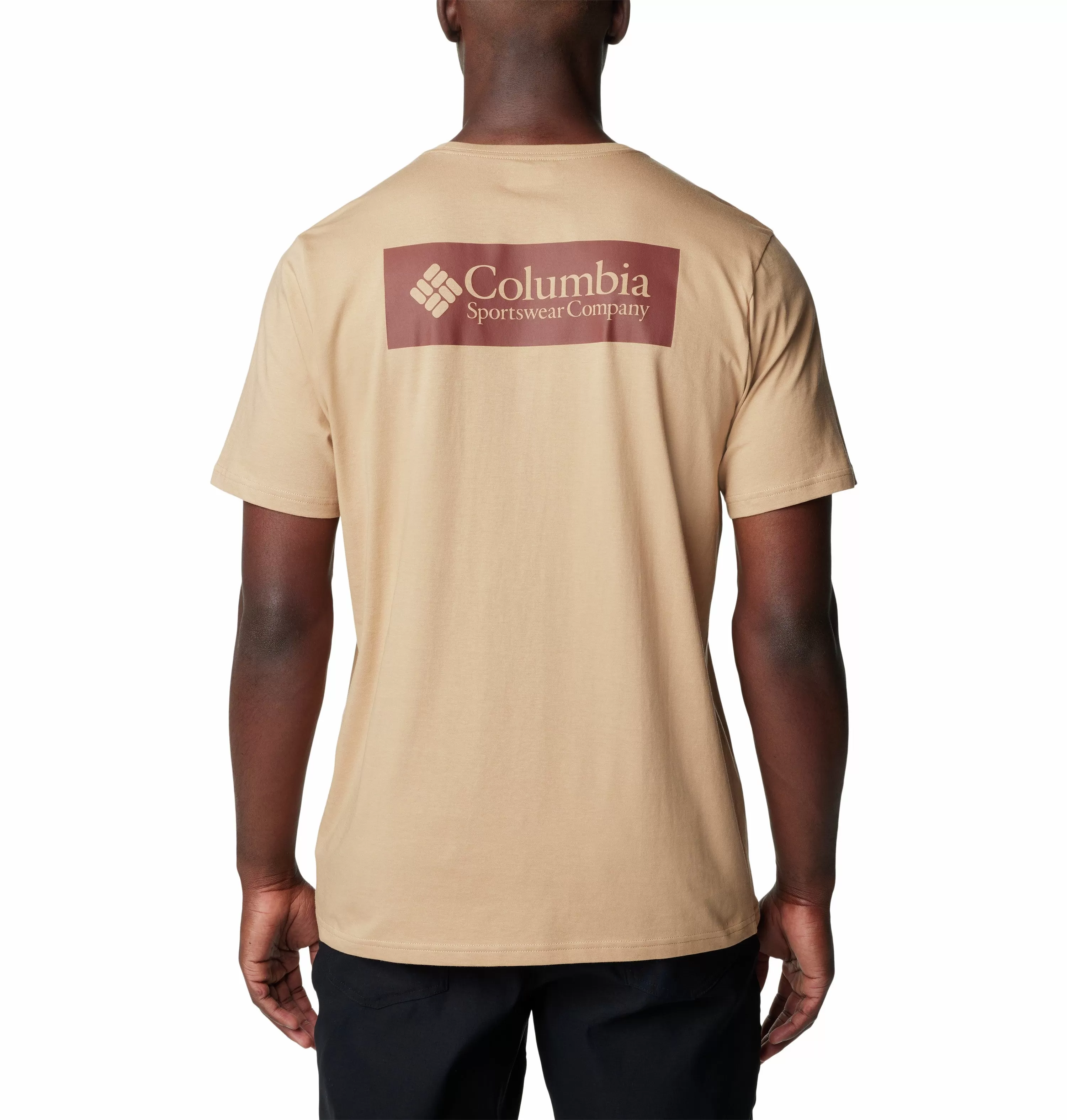 Columbia Mens North Cascade Comfort Stretch Logo Tee-YELLOW