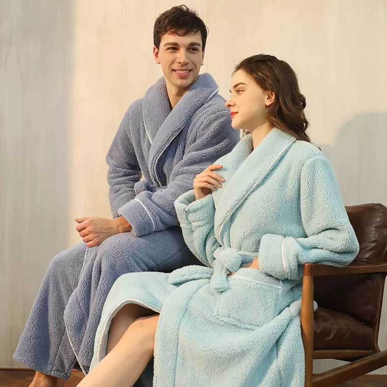 Comfortable and Absorbent Bath robes with Pocket and Belt for Men/Women