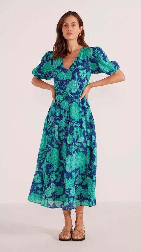 Connie Puff Sleeve Midi Dress