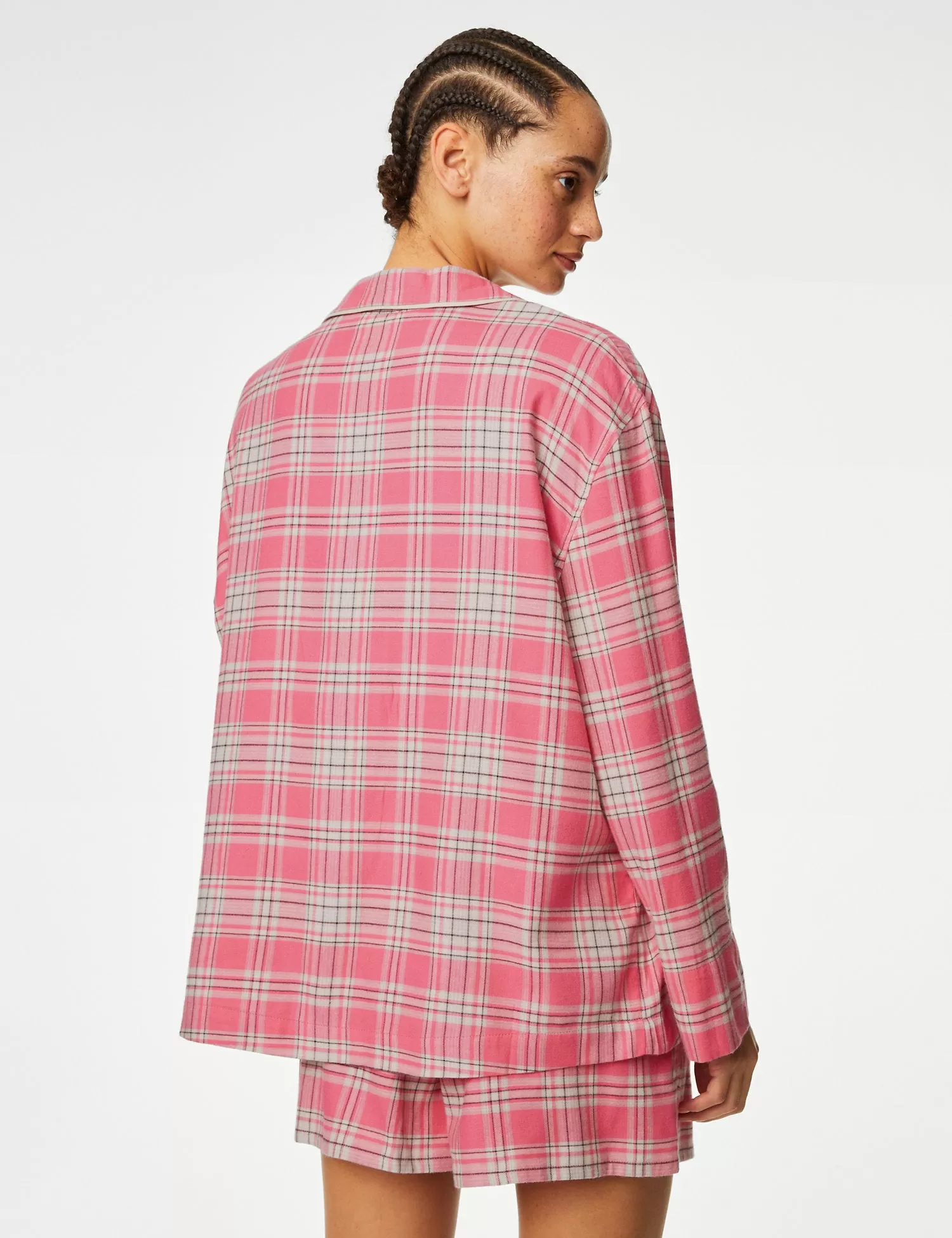 Cotton Blend Checked Pyjama Top