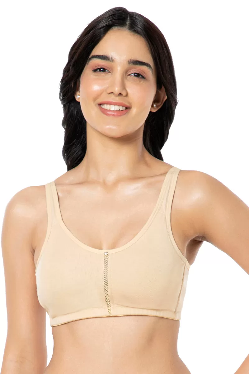 Cotton Daily Support Solid Non Padded Non-Wired Bra - Hazelnut