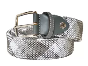 Cotton Stretch Belt Tubular White/Gray