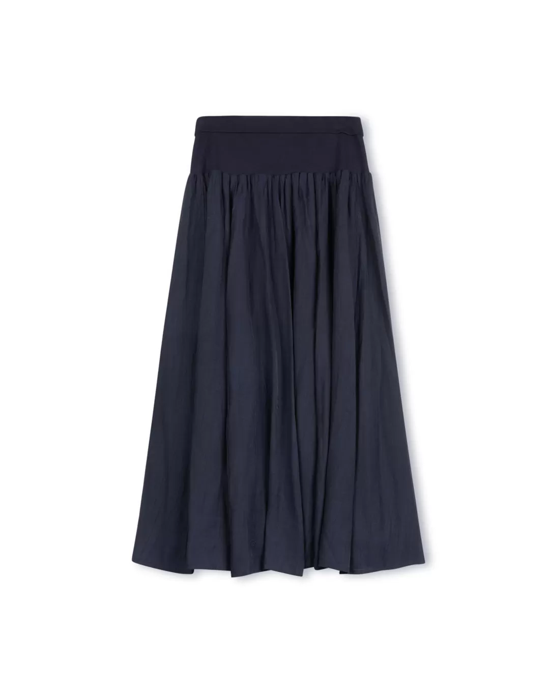 Cotton Waisted Flowy Maxi Skirt