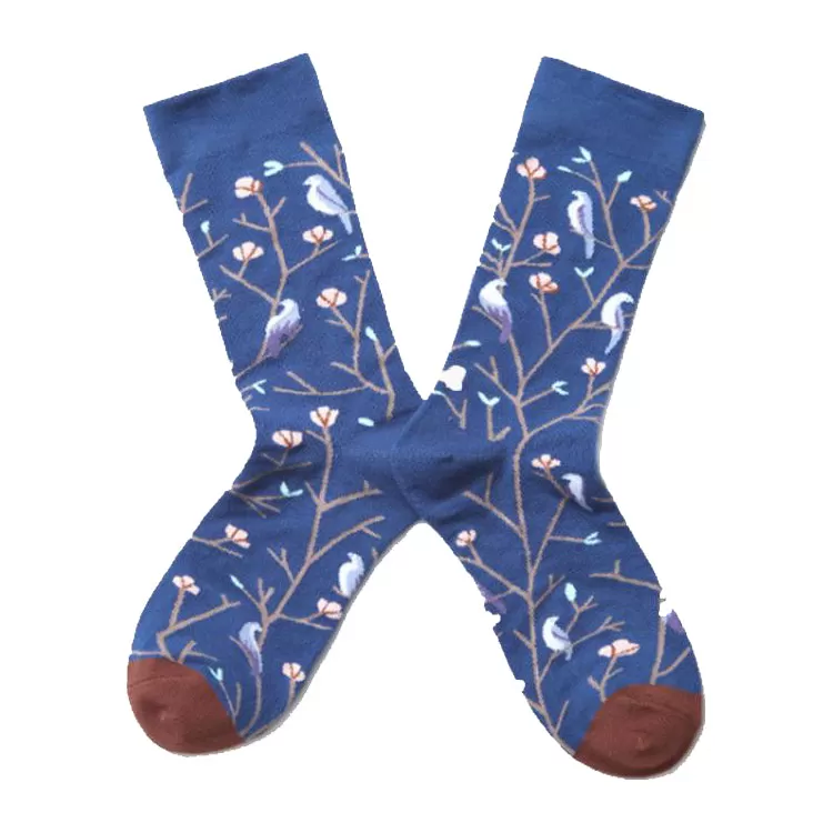 Crew Socks | Funky Socks - Blue Birds