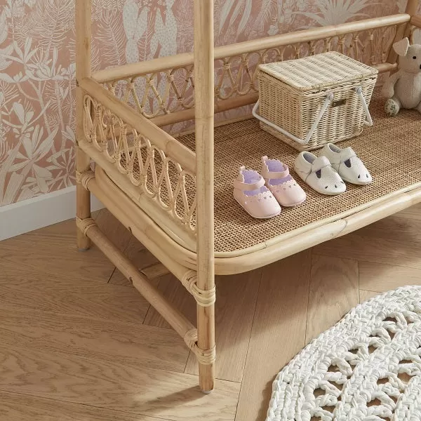 CuddleCo Aria Children's Clothes Rail - Rattan