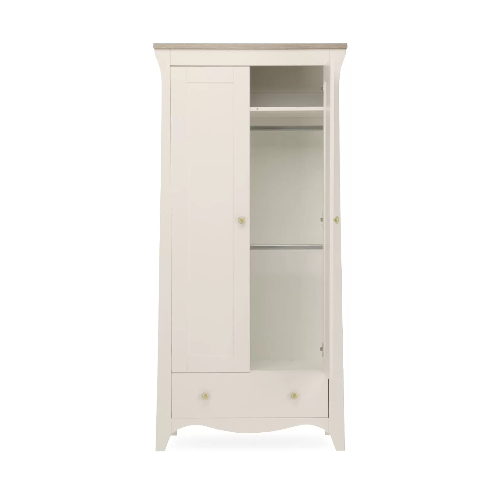 CuddleCo Clara 2 Door Double Wardrobe Cashmere